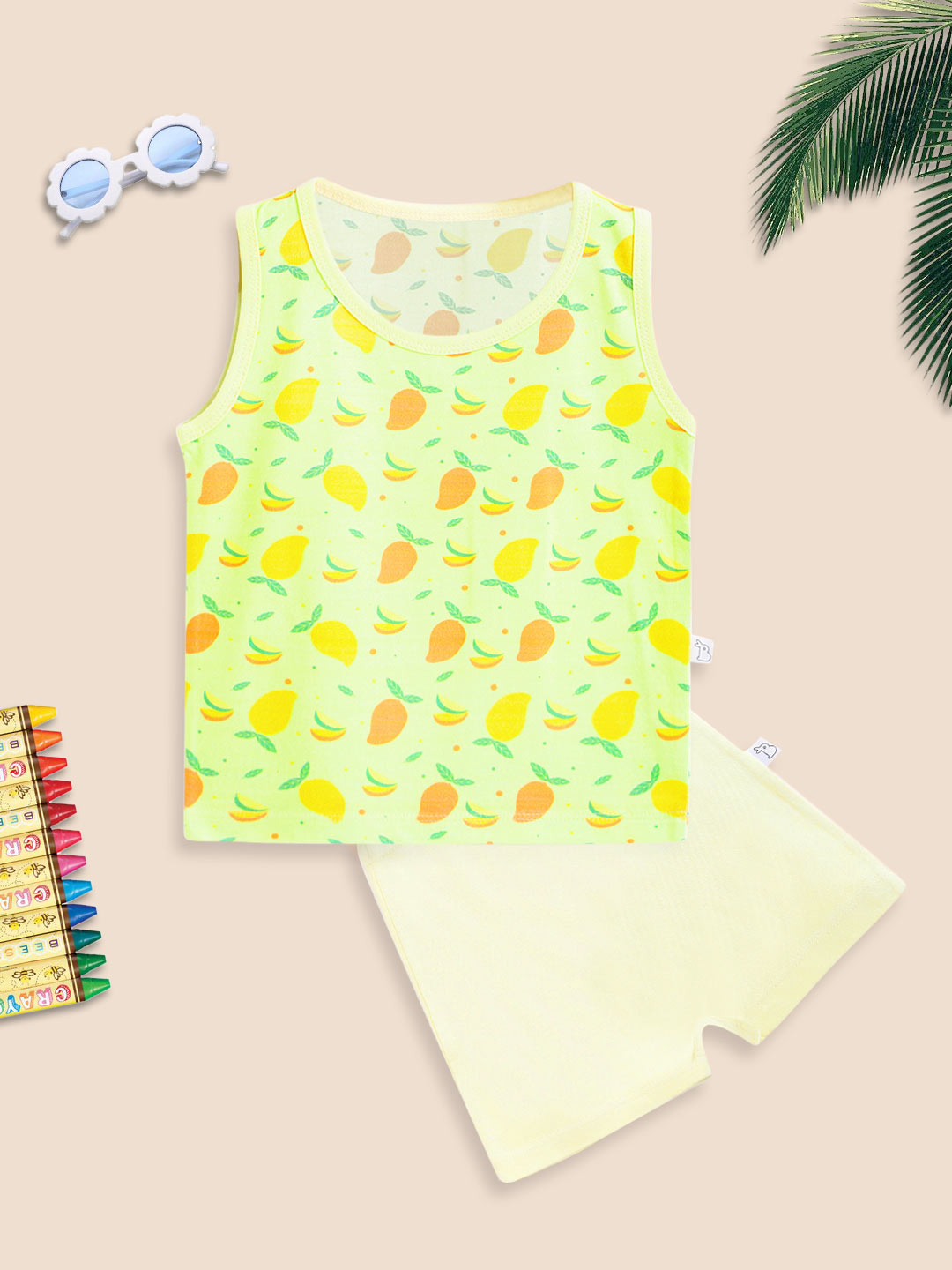 Top & Shorts Set - 3 pack - Colour Patch - Mango Summers - Tie-Dye Blues