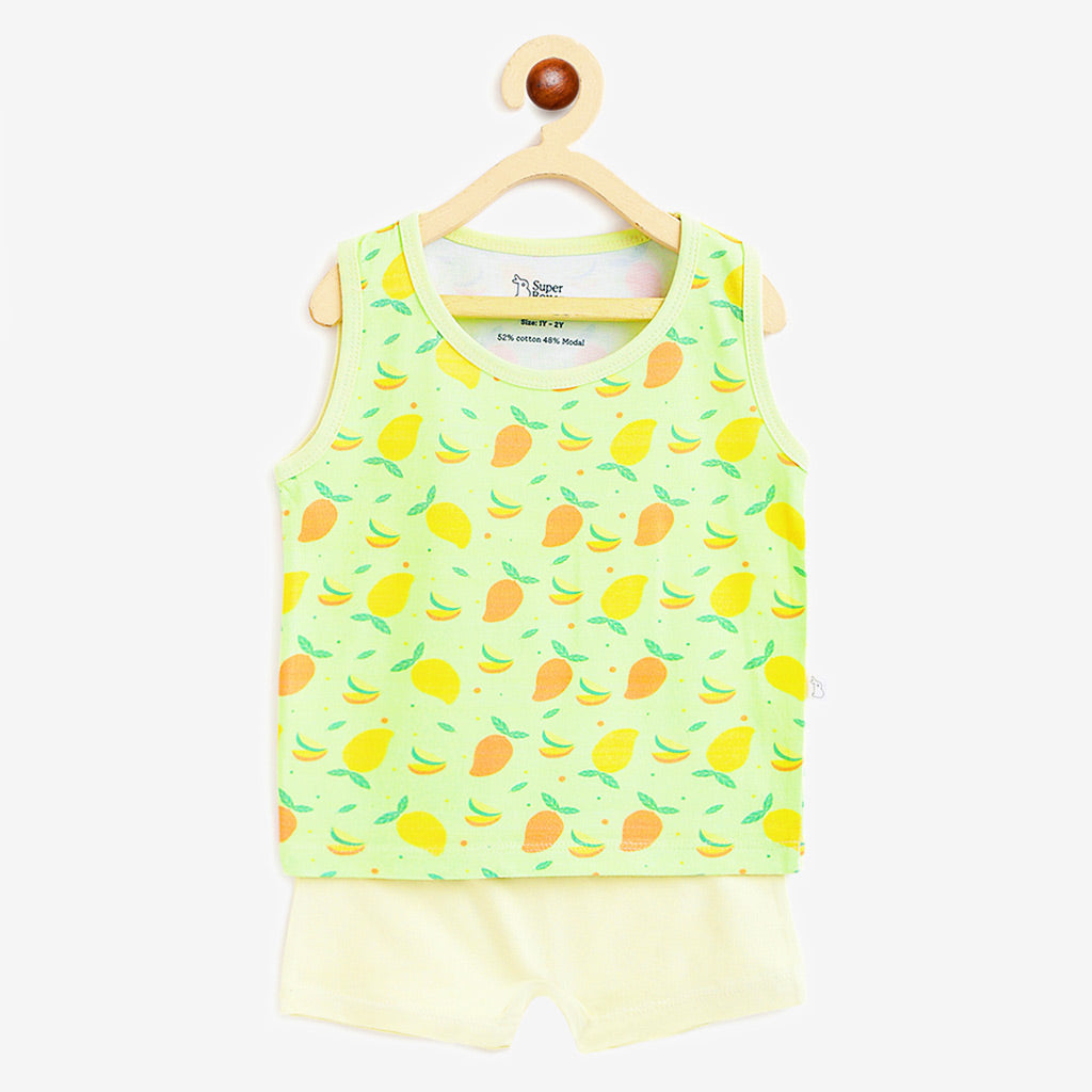 Top & Shorts Set - 3 pack - Colour Patch - Mango Summers - Tie-Dye Blues