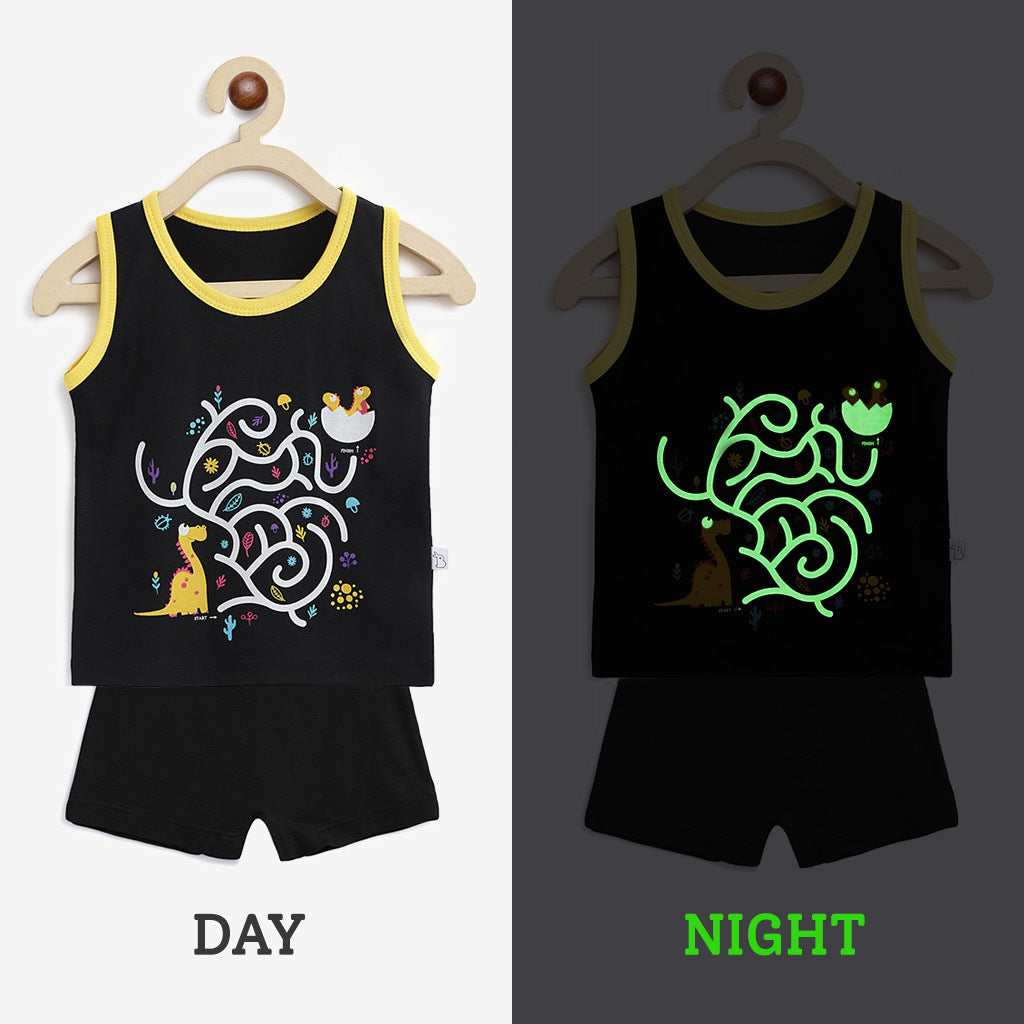 Glow Top & Shorts Set - Dino-A-Maze