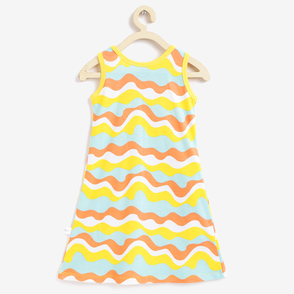 A-line Dress - 2 pack - Colour Patch - Waves & Badges