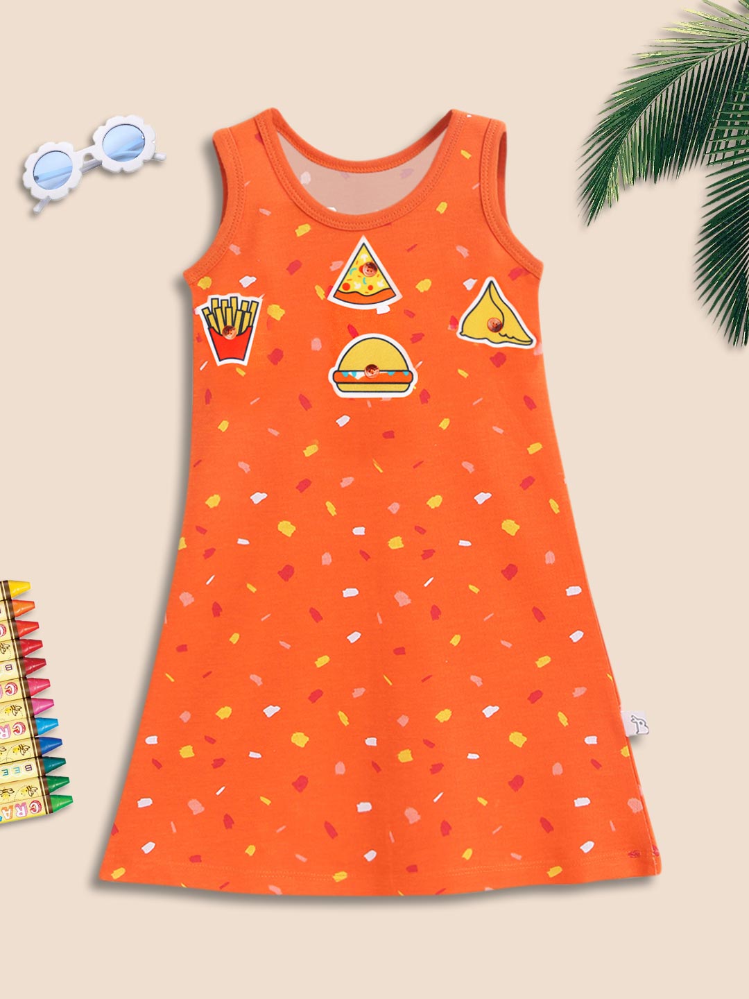 A-line Dress - 2 pack - Colour Patch - Waves & Badges