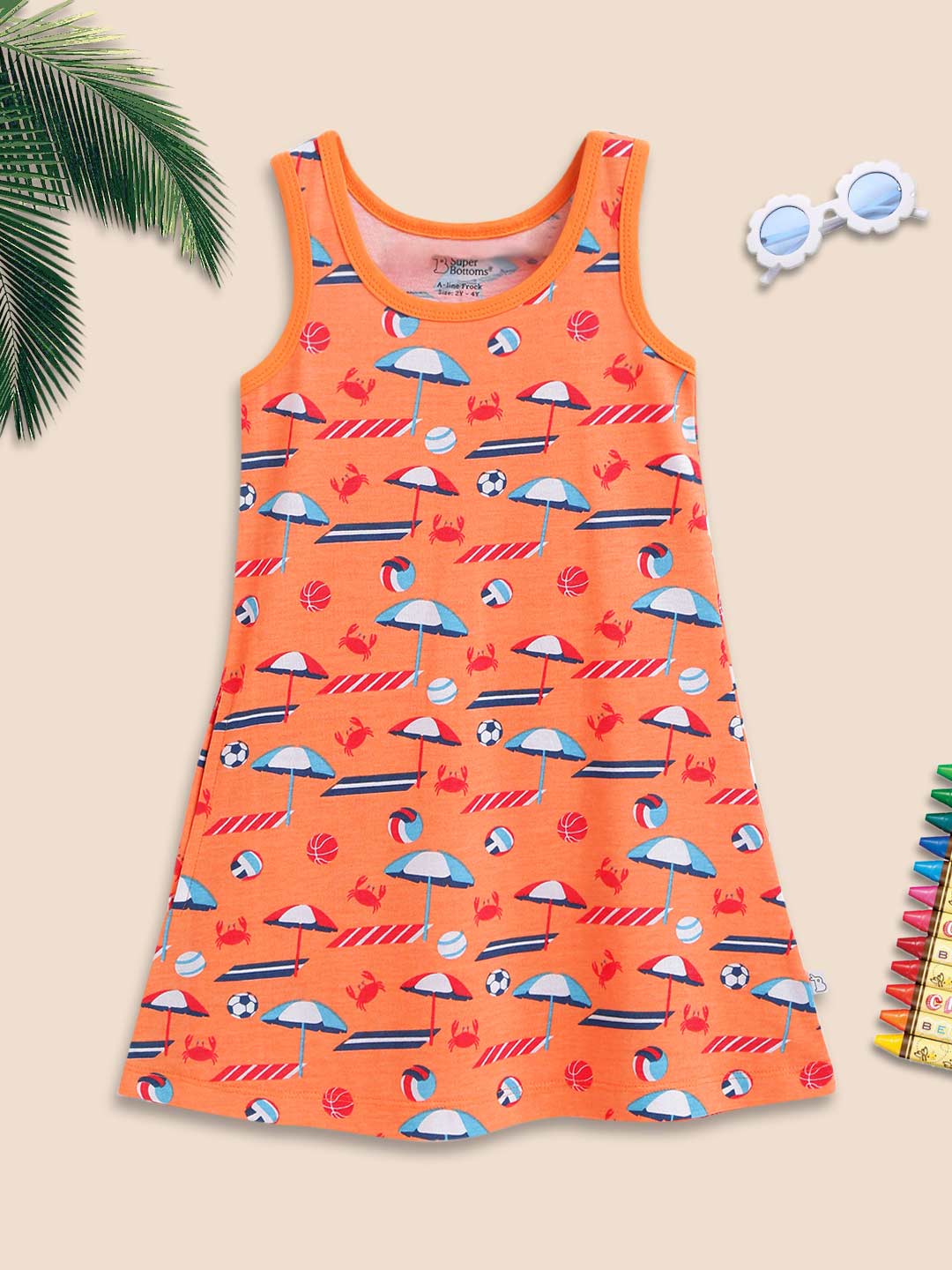 A-line Dress - Sand & Sea