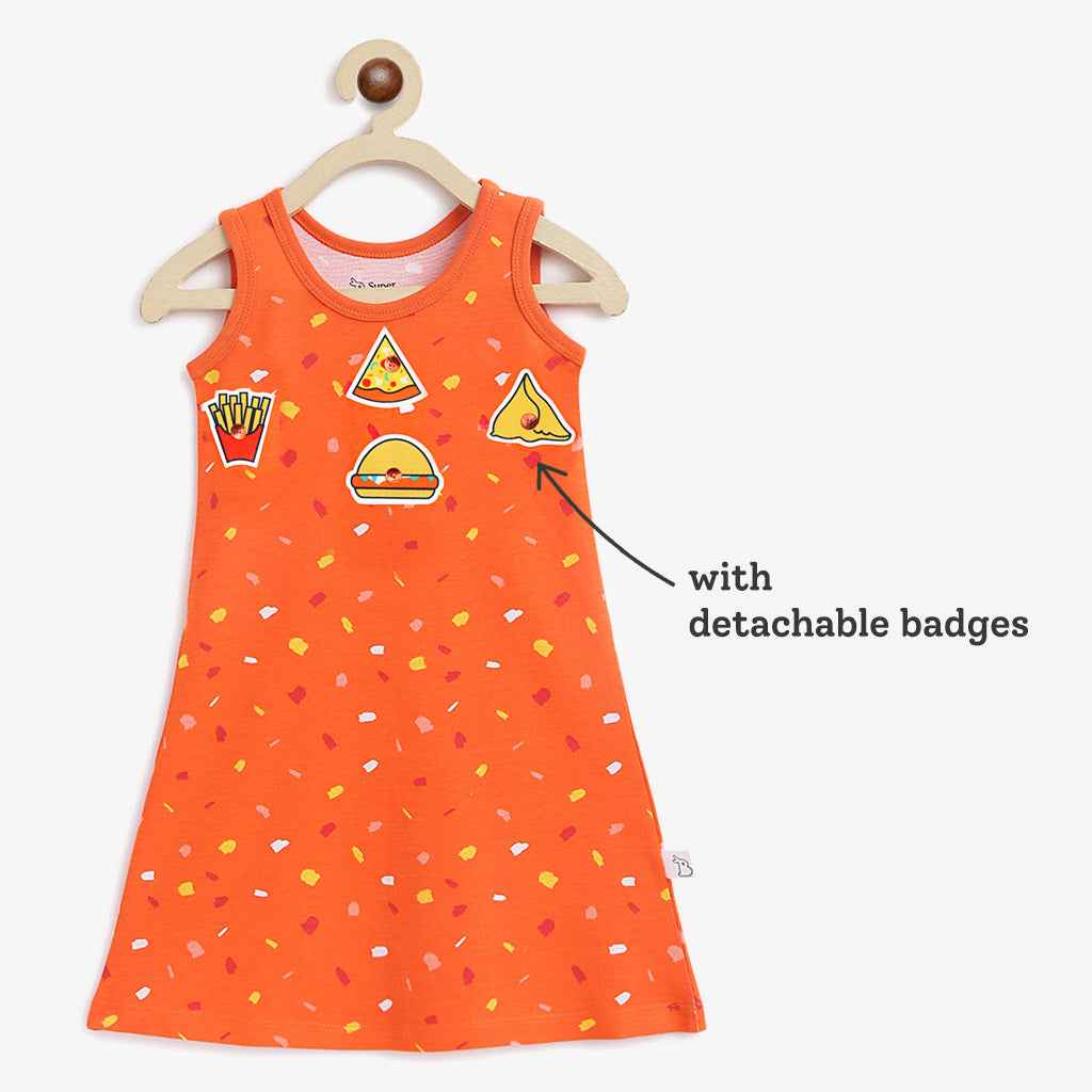 A-line Dress - 2 pack - Colour Patch - Waves & Badges