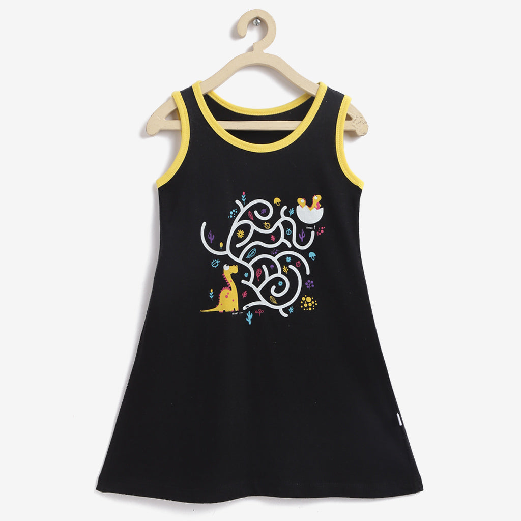 Glow A-line Dress - Dino-A-Maze