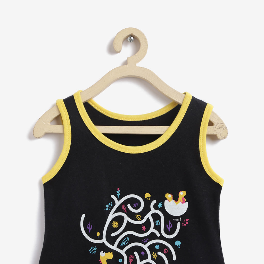 A-line Dress - 2 pack - Dino-A-Maze- Tie-Dye Blues