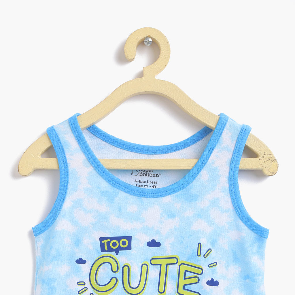 A-line Dress - 3 pack - Dino-A-Maze -Tie-Dye Blues - Waves & Badges