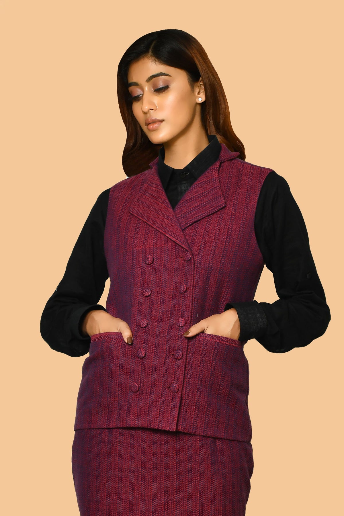 Trisha handloom pure cotton jacket for women