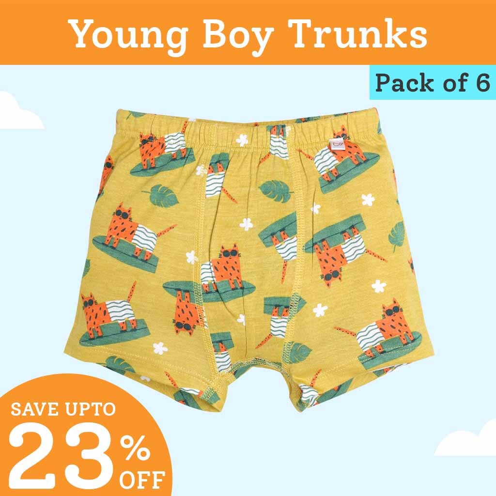 Young Boy Trunks -6 Pack (Paws Only - Finding Dino 2.0)