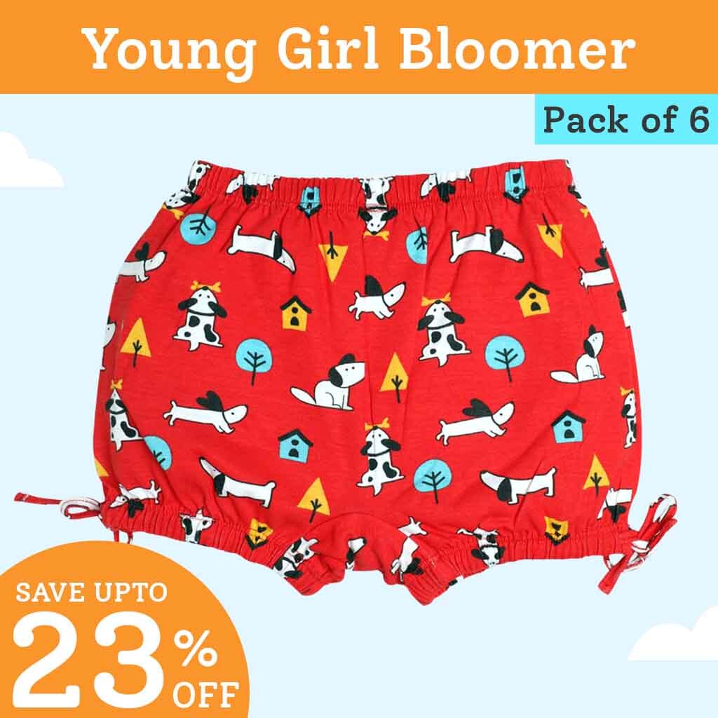 Young Girl Bloomer-6 Pack (Paws Only - Unicorn Dreams)