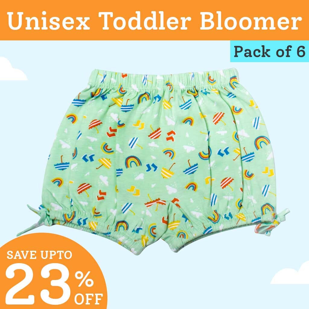 Unisex Toddler Bloomer -6 Pack (Rainy Poppins - Woody Goody)
