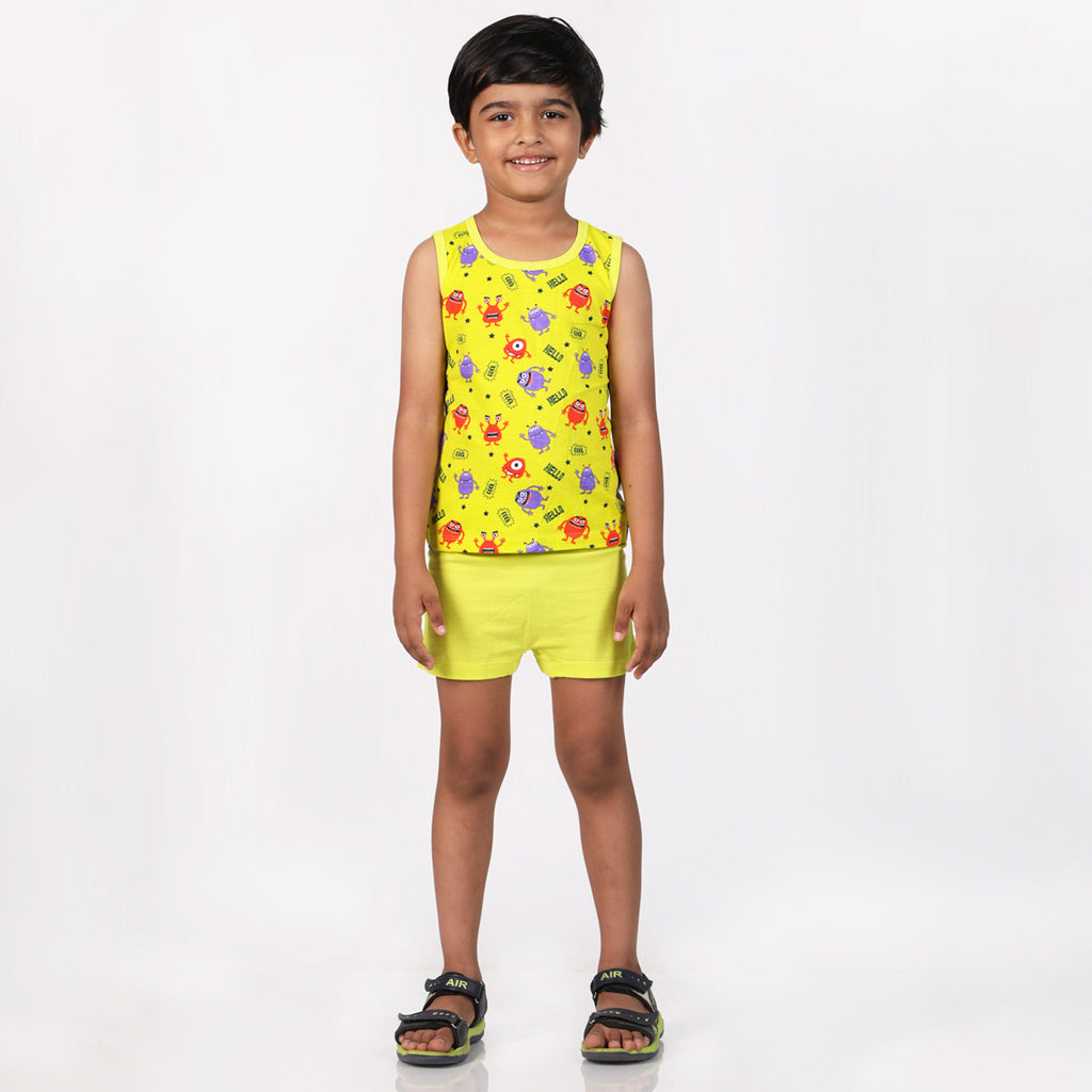 Top & Shorts Set - Mini Monster