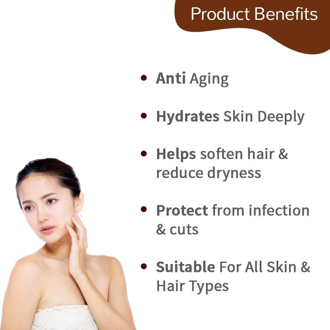 Organic Aloe Vera Pure Gel For Face and Hair, With Vitamin E, 200 GM