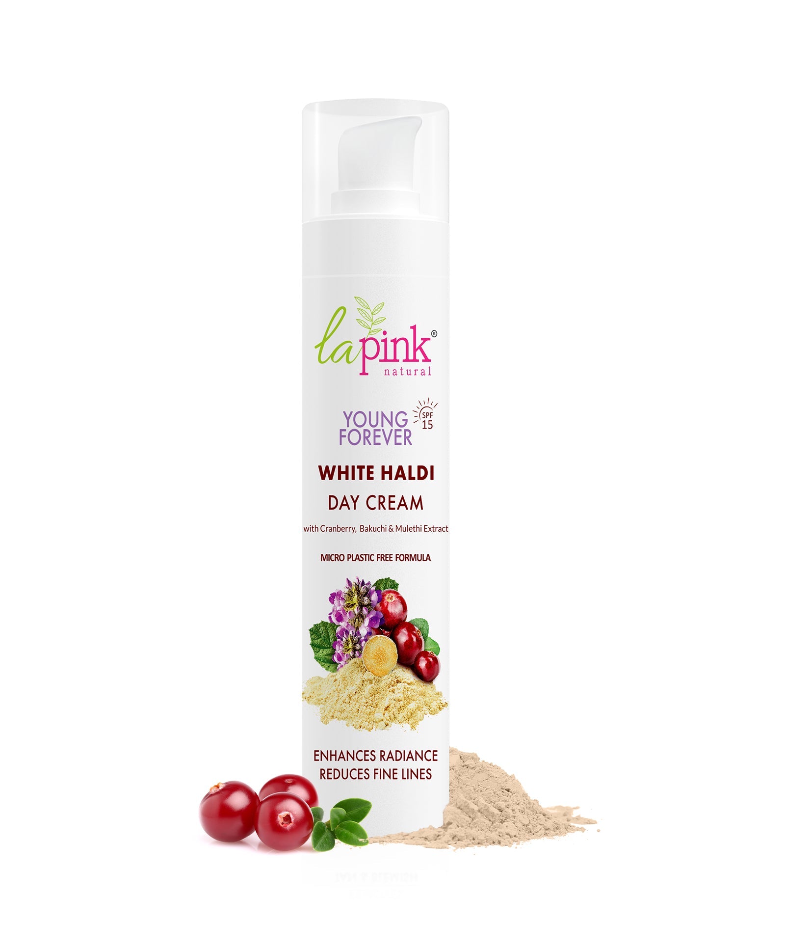 La Pink Young Forever Day Cream with 100% Microplastic Free Formula, Reduces Fine Lines, Pigmentation, Dark Spots & Scars For All Skin Types | 50g