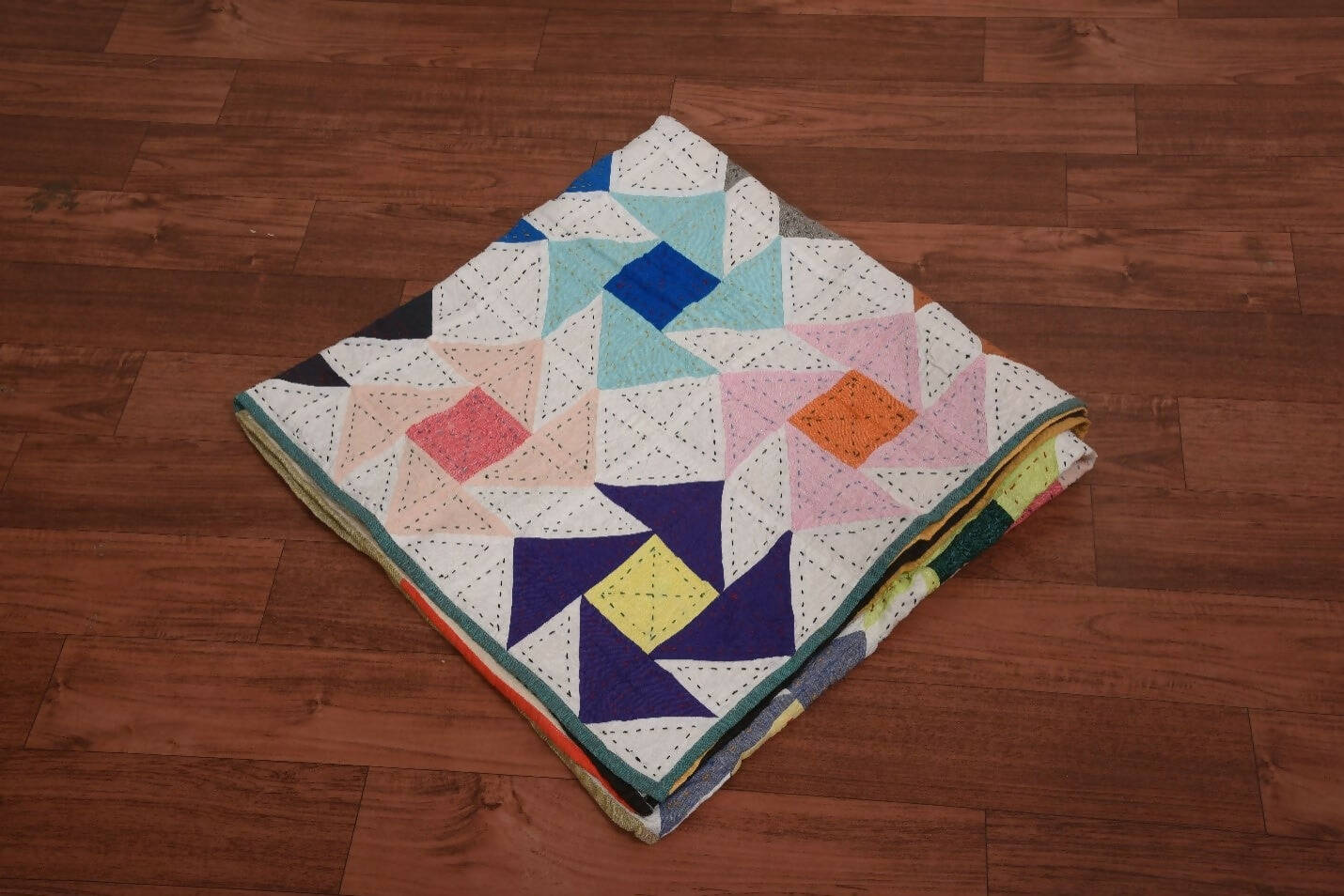 Item : Linen Kantha Quilt 60x90 inch/Queen size quilt /Patchwork quilt/Linen ethnic quilt/Linen throw, Gudri, Rally ,Bedspread ,Blanket ,Coverlet