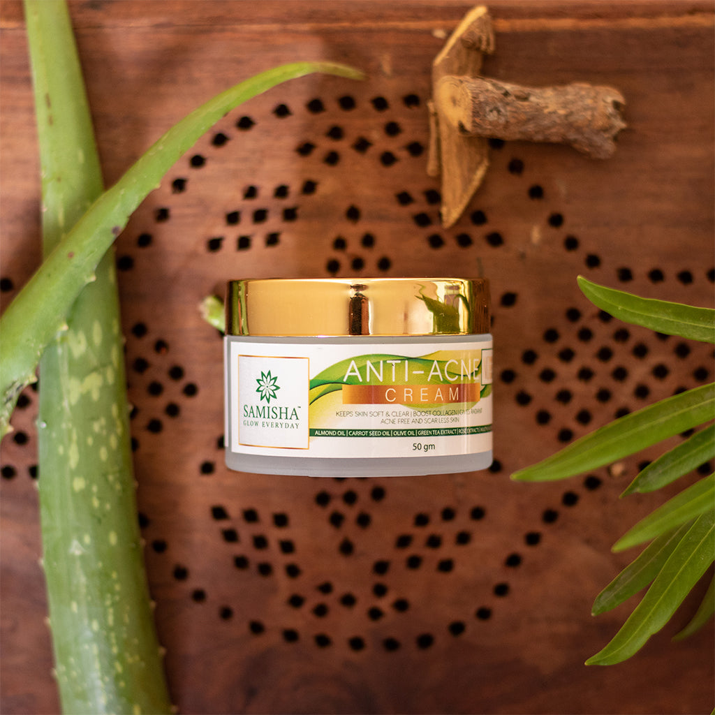 Anti Acne Scar Removal Face Cream For Oily Skin With Carrot Seed, Aloevera, Green Tea, 50 GM