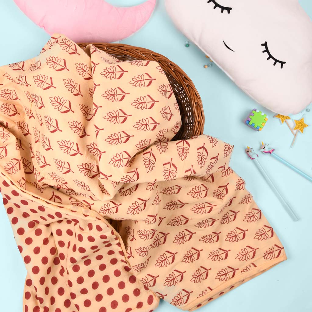 Crimson Blooms Baby Blanket