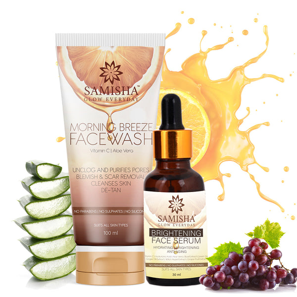 Samisha Organic Ultimate Vitamin C Face Combo (Face Wash + Face Serum)