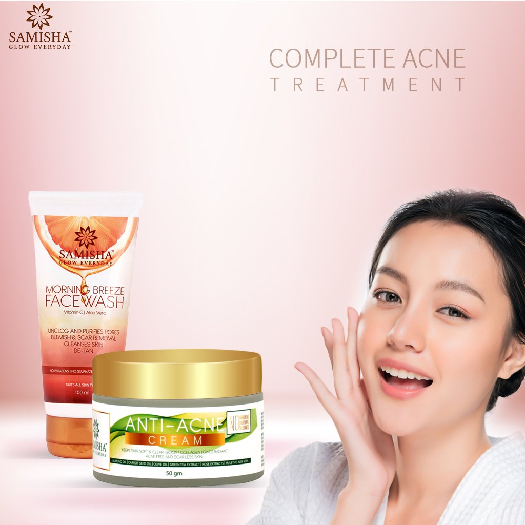 Anti Acne Scar Removal Face Cream For Oily Skin With Carrot Seed, Aloevera, Green Tea, 50 GM