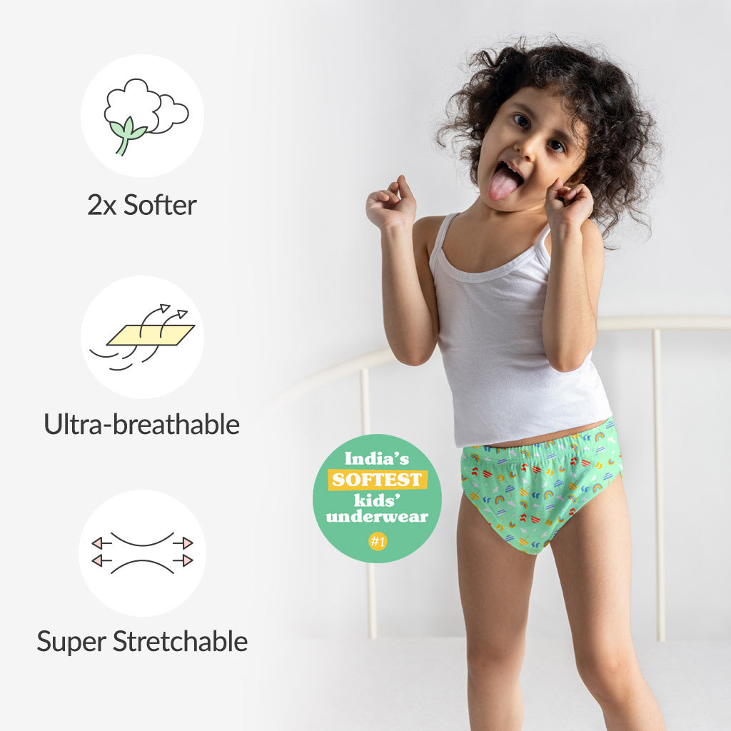 Unisex Toddler Briefs -3 Pack (Rainy Poppins)