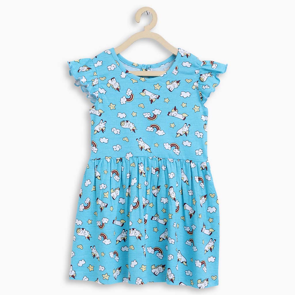 Short-Sleeve Dress - Flying Unicorn