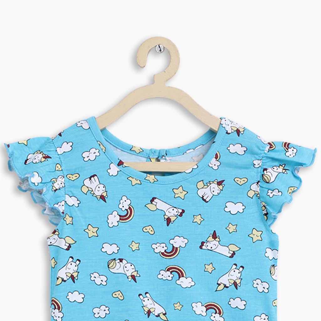 Short-Sleeve Dress - Flying Unicorn