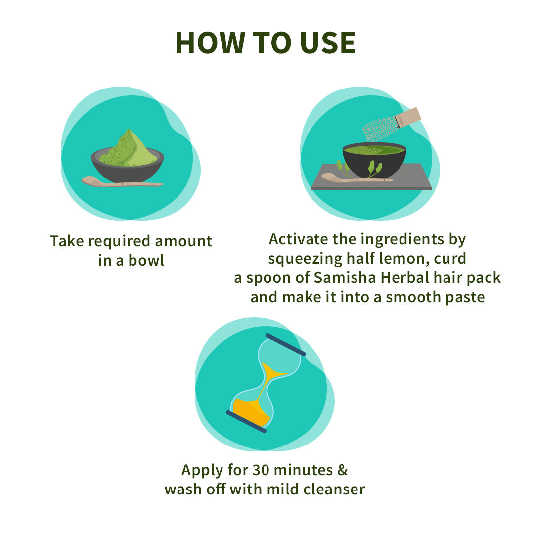 Herbal Hair Pack - Reduces Hair fall - 100 g