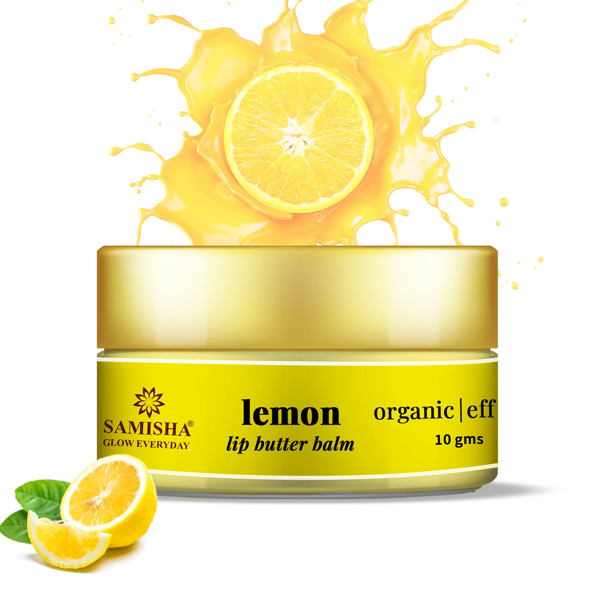 Lemon Enriched Organic Lip Balm For Chapped Lips - 10gms