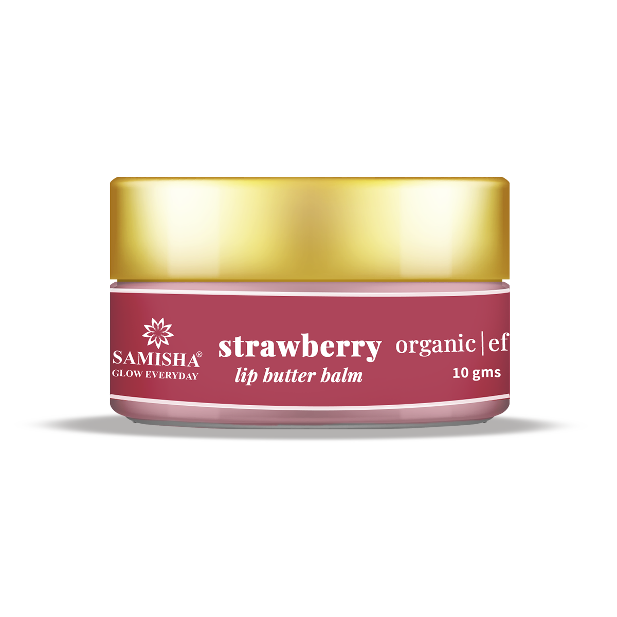 Strawberry Enriched Organic Lip Balm For Chapped Lips - 10gms