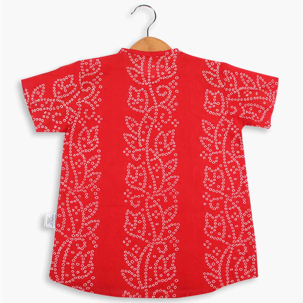 Short Sleeve Kurta - Maroon Dance