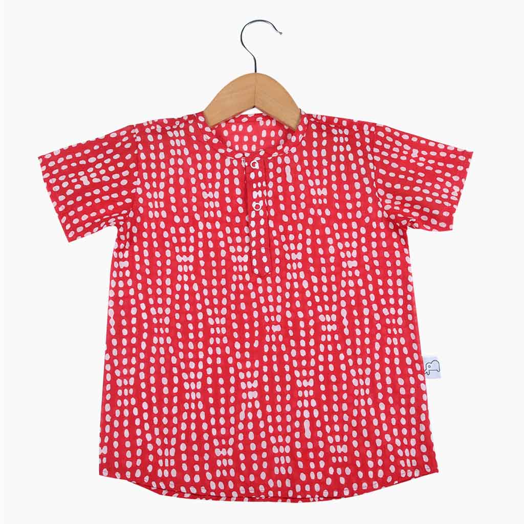 Short Sleeve Kurta - Maroon Days