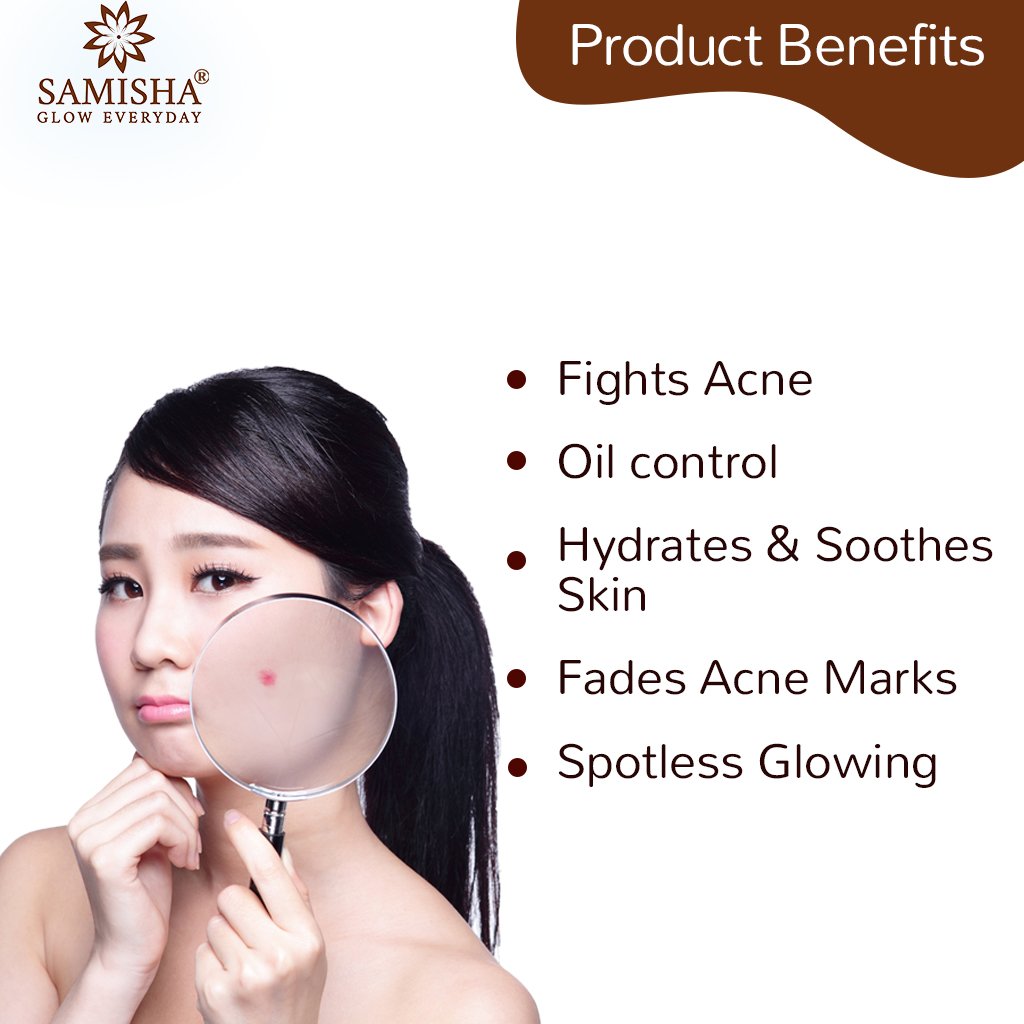 Samisha Organic Complete Acne Treatment - Face Wash & Anti Acne Face Cream