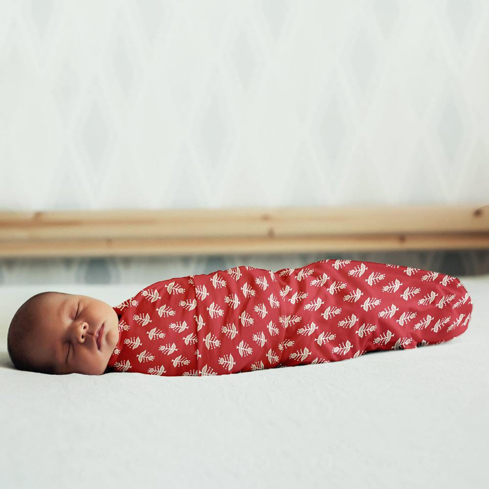 Buta Blow & Regal Ajrakh Swaddle Set- Pack of 6