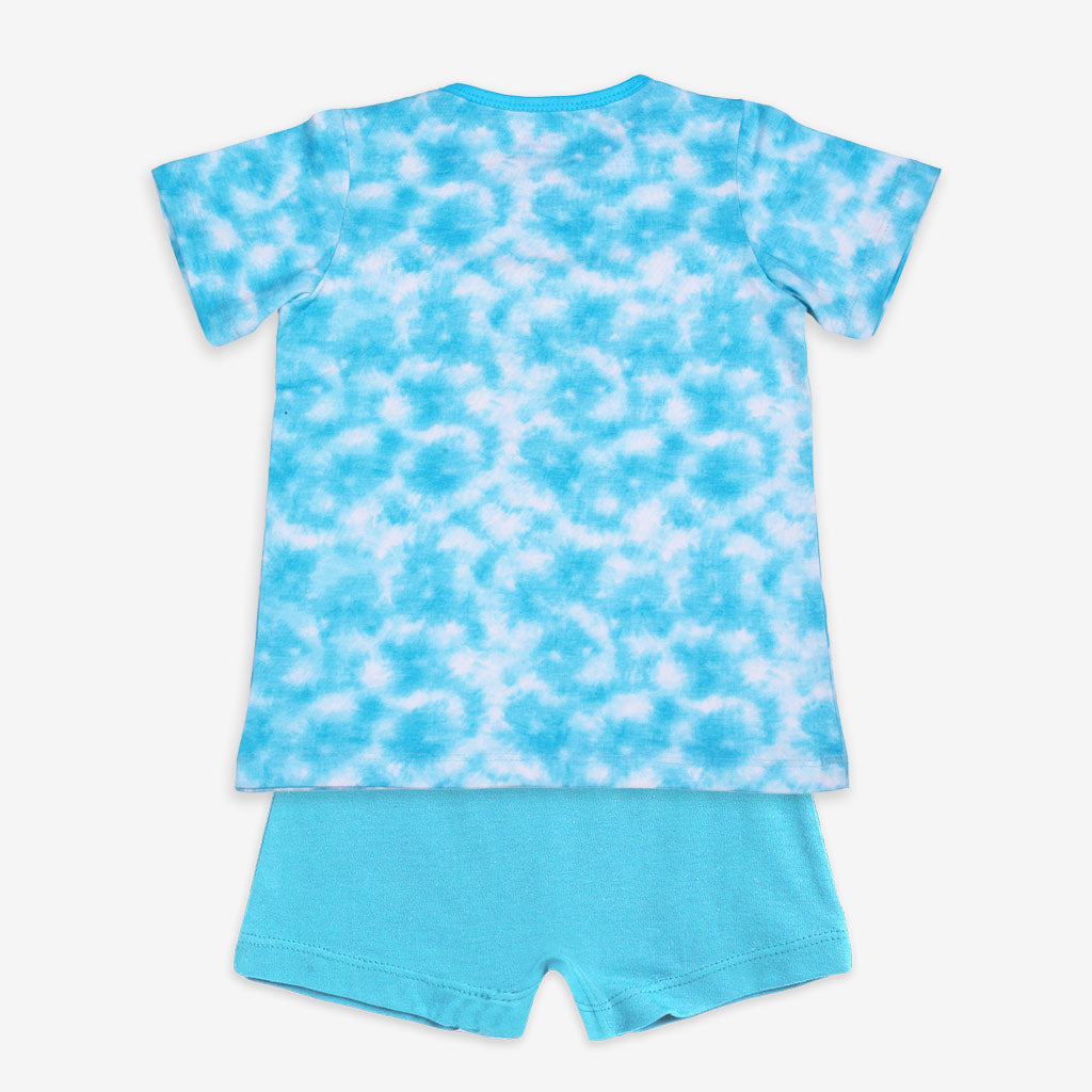 Short Sleeve Top & Shorts Set - 2 pack - Tie-Dye Blues - Furry love