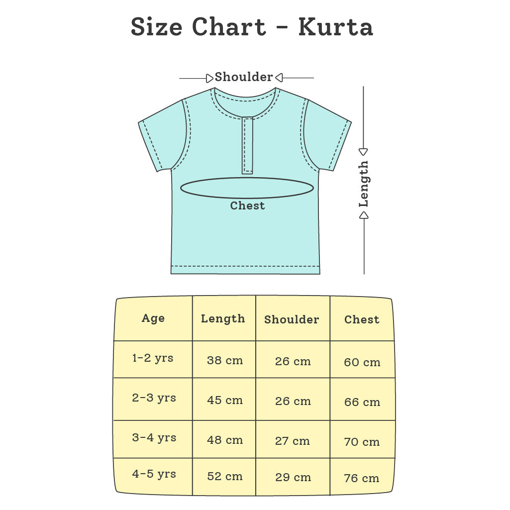Buy 4 Get 1 FREE - Short Sleeve Kurta