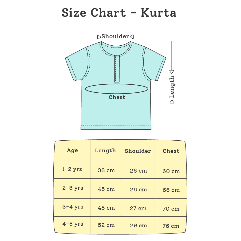 Short Sleeve Kurta -Dazzle Green