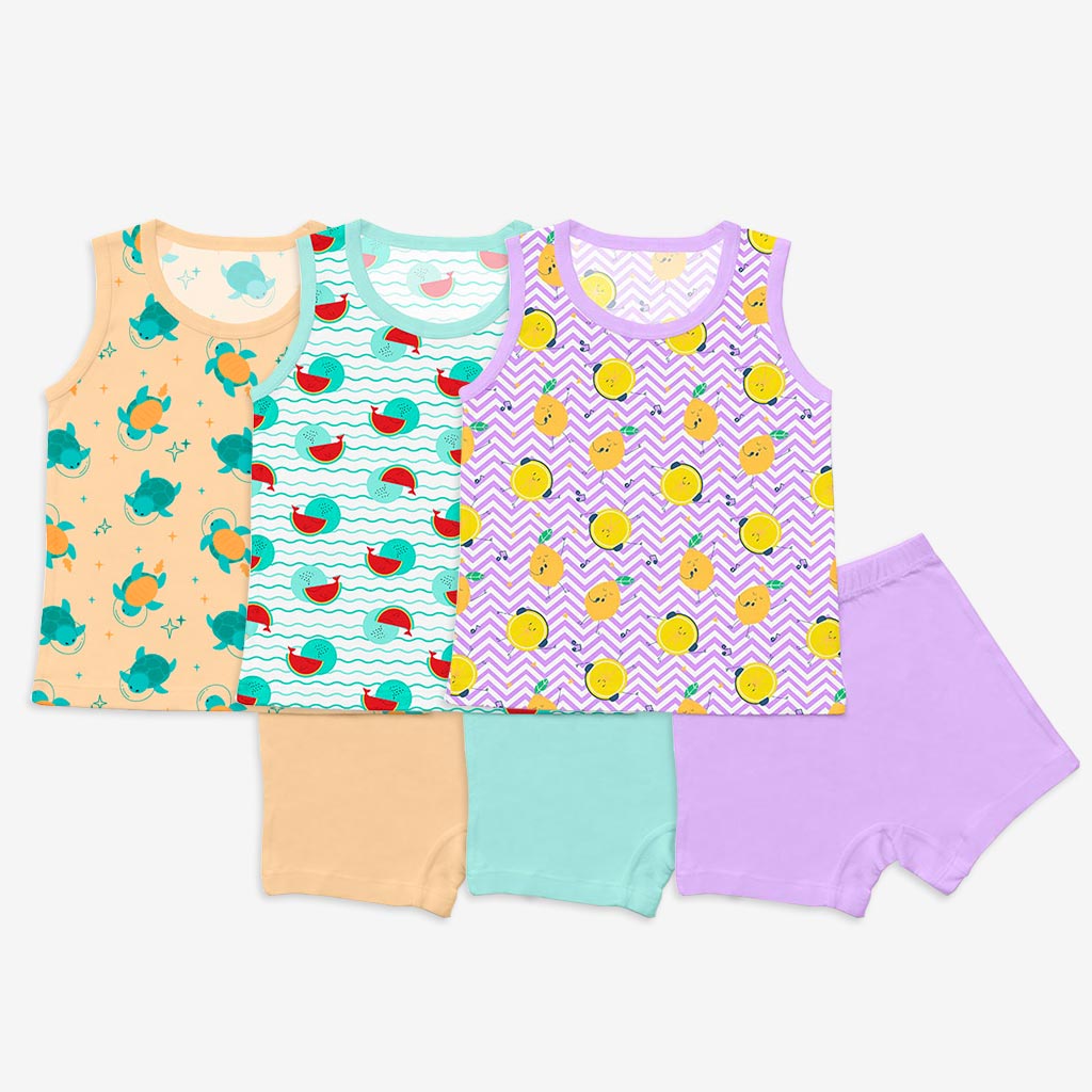 Top & Shorts Set - Pack of 3