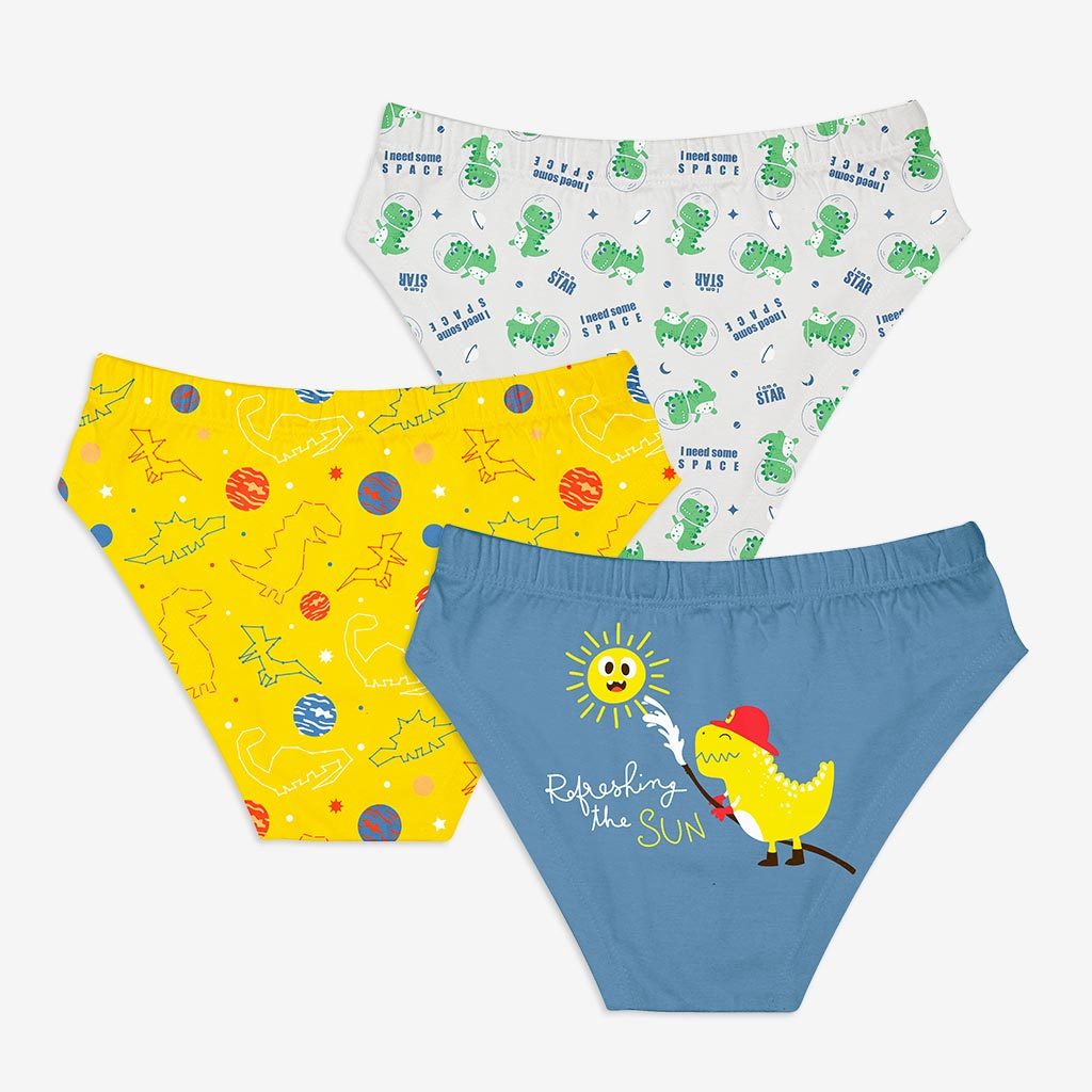 Choose Print and Size for Young Boy Briefs - Pack of 3