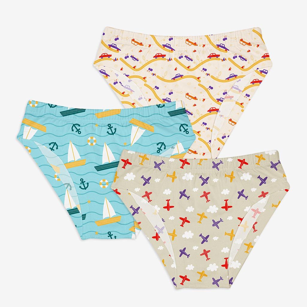 Young Boy Briefs -9 Pack (Finding Dino - Kid's Day Out - Sea-saw)