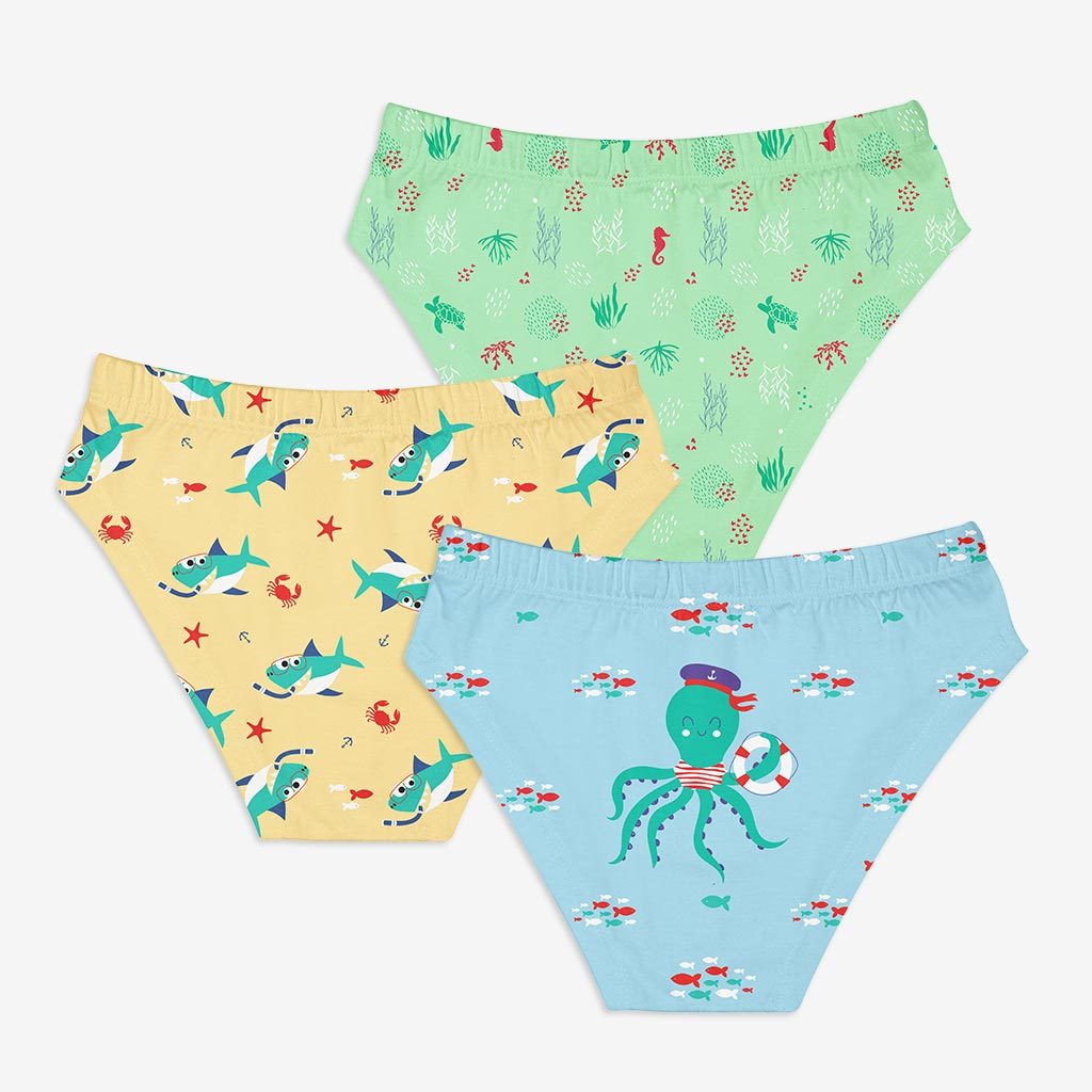 Choose Print and Size for Young Boy Briefs - Pack of 3