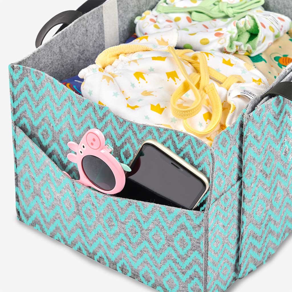 Ikat chevron - Diaper Caddy