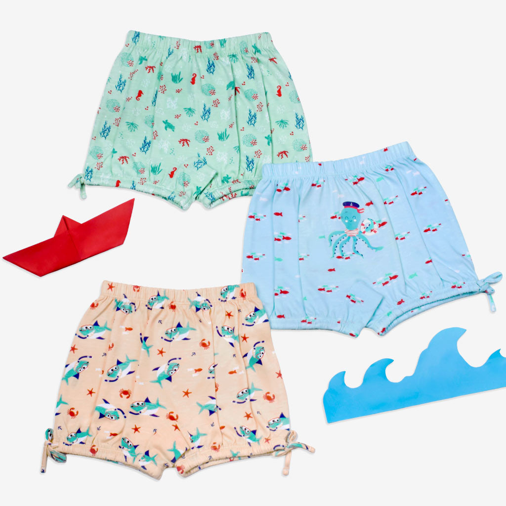 Choose Print and Size for Bloomer Shorts - Pack of 3