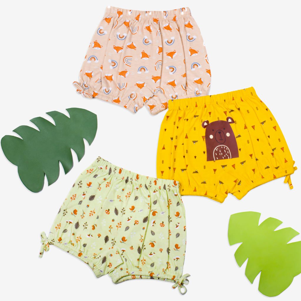 Choose Print and Size for Bloomer Shorts - Pack of 3