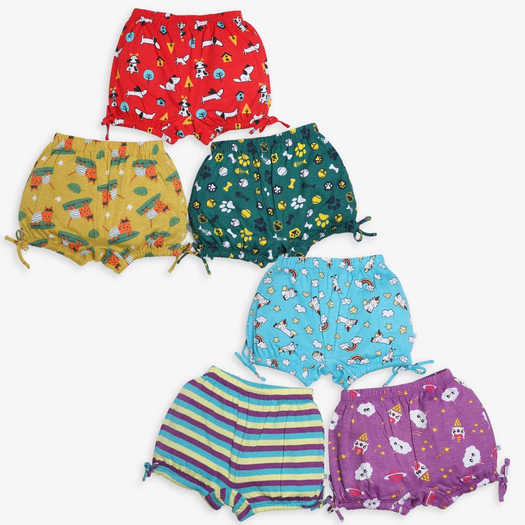 Unisex Toddler Bloomer -6 Pack (Paws Only - Unicorn Dreams)