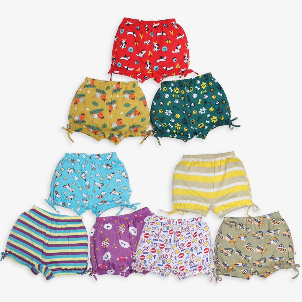 Pack of 9 Young Girl Bloomer Shorts - Paws Only - Navigator - Unicorn Dreams