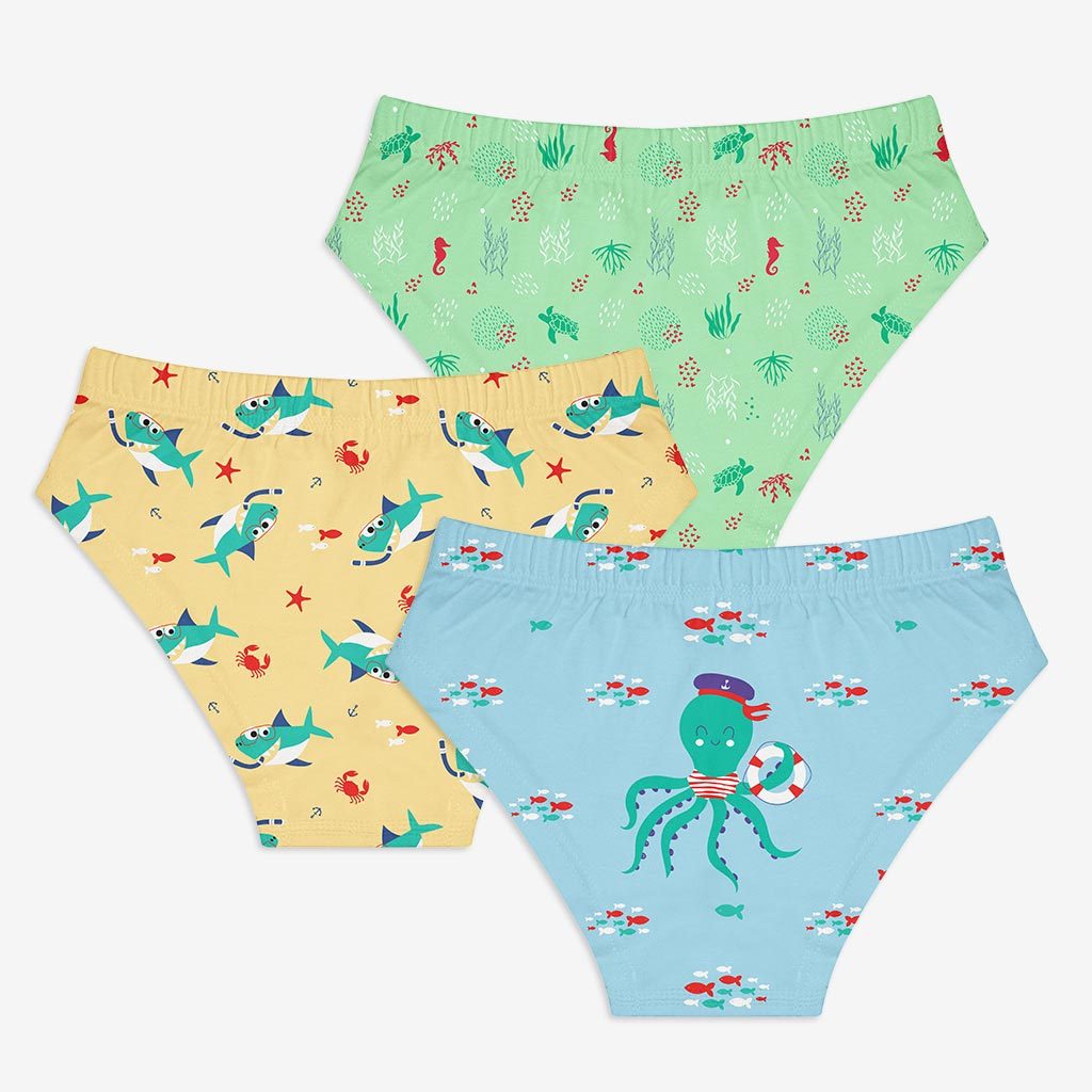 Choose Print and Size for Young Girl Briefs - Pack of 3