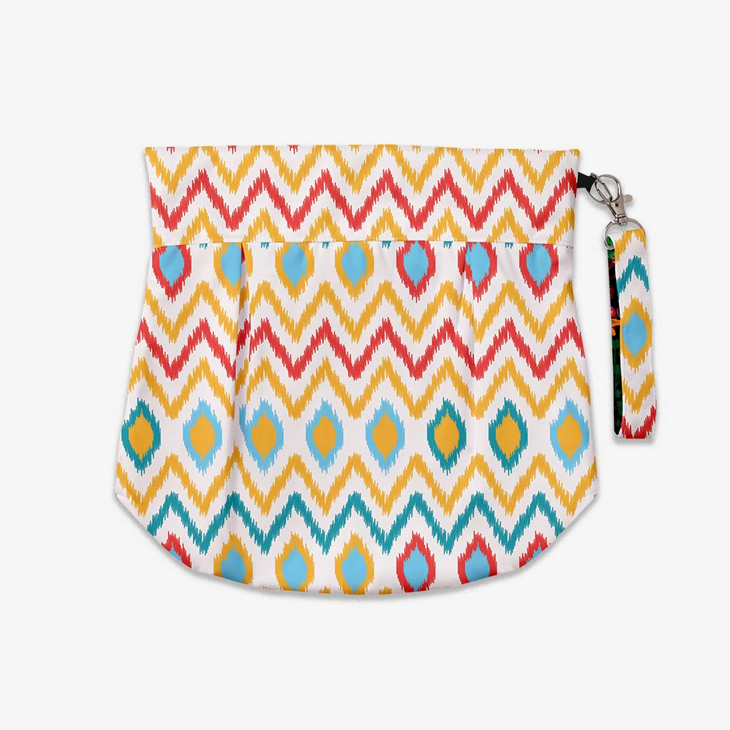 Ikat Chevron and Shruberry - Reversible Waterproof Bag