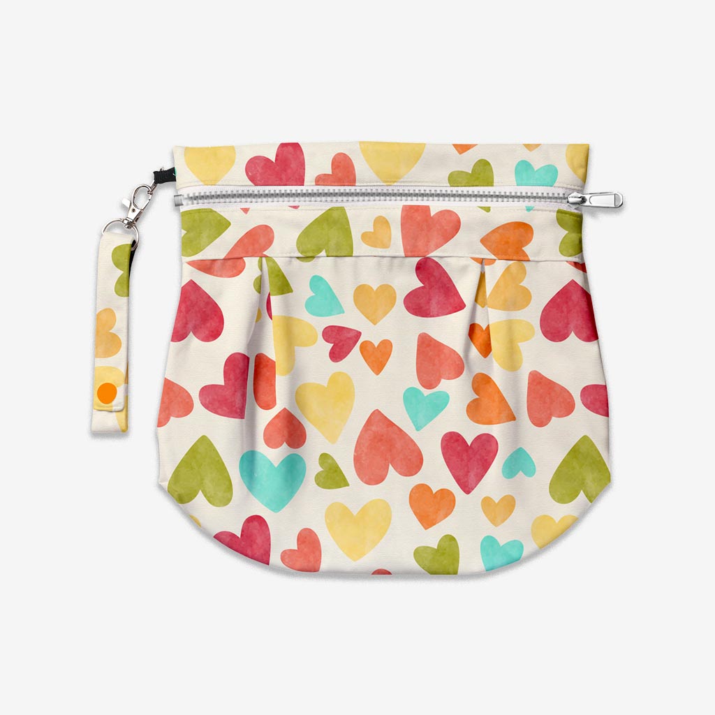Baby Hearts and Rainbow Twinkles - Reversible Waterproof Bag