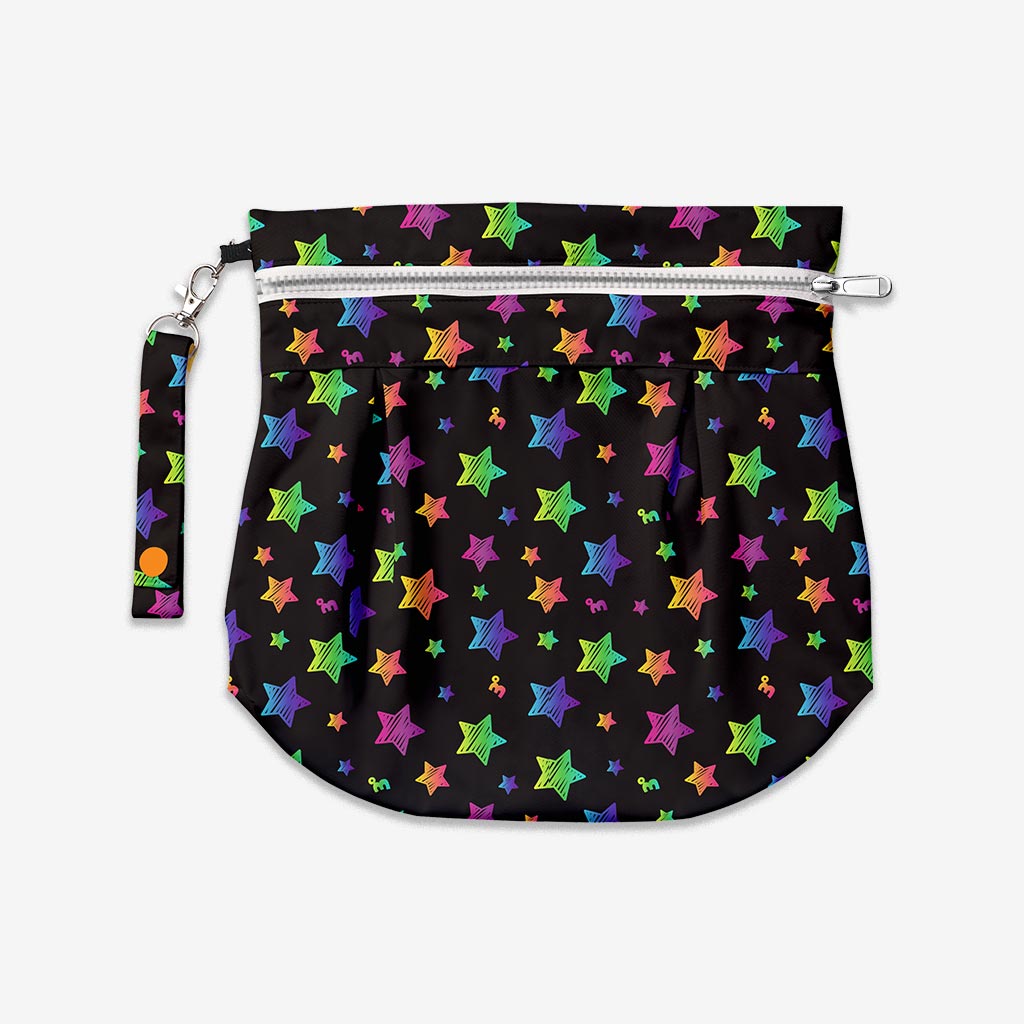 Baby Hearts and Rainbow Twinkles - Reversible Waterproof Bag