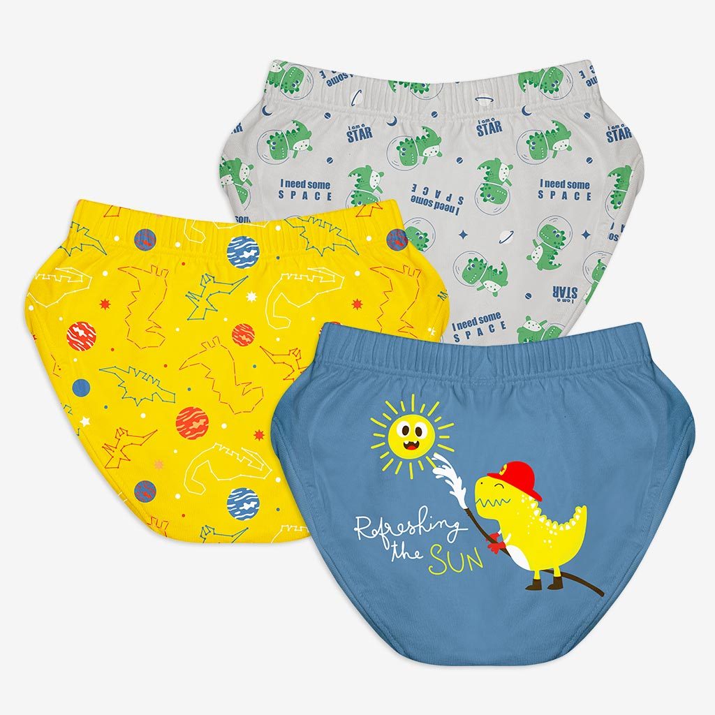 Choose Print and Size for Unisex Toddler Briefs - Pack of 3