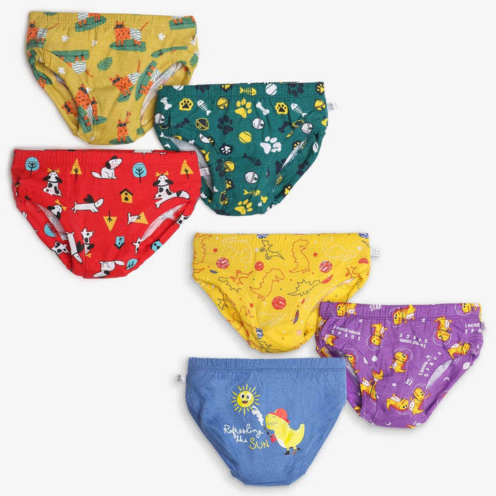 Unisex Toddler Briefs -6 Pack (Paws Only - Finding Dino 2.0)